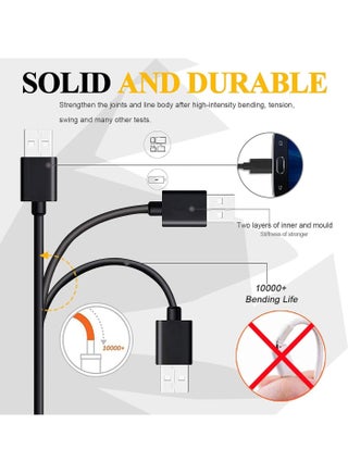 Fast Charging Micro USB Cable for PS4 Controller, Durable USB Charger Cord for Micro USB Devices – Tangle-Free, Long-Lasting - view 3